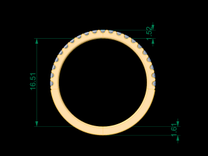 woman band ring 12 3D Druckmodell