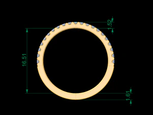 woman band ring 12 3D Print Model