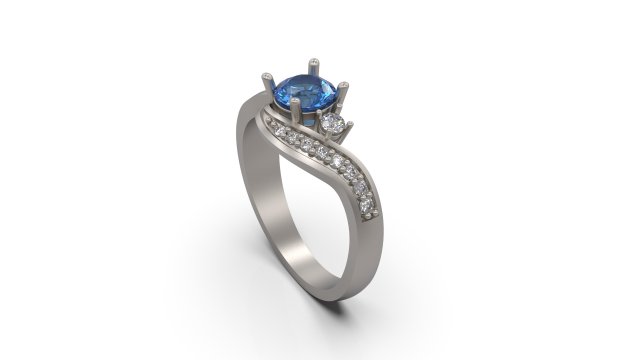 woman solitaire ring 33 Modelo de Impressão 3D .c4d .max .obj .3ds .fbx .stl .blend 