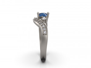 woman solitaire ring 33 Modelo de Impressão 3D