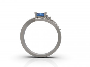 woman solitaire ring 33 Modelo de Impressão 3D