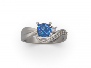woman solitaire ring 33 Modelo de Impressão 3D