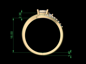 woman solitaire ring 33 Modelo de Impressão 3D
