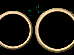 wedding ring man woman 3D Print Model