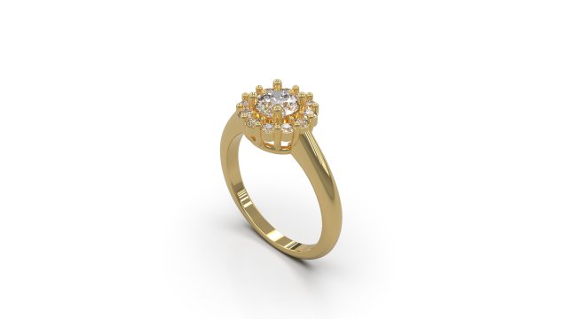 woman solitaire ring 34 Model Cetak 3D .c4d .max .obj .3ds .fbx .stl .blend 