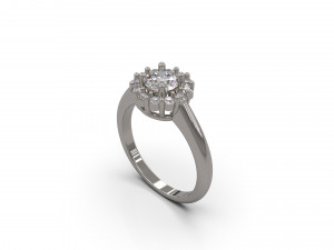 woman solitaire ring 34 Model Cetak 3D