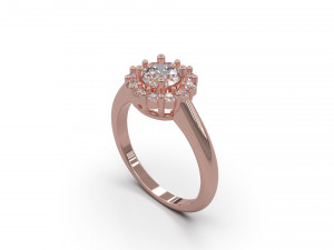 woman solitaire ring 34 Model Cetak 3D