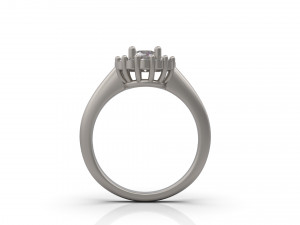 woman solitaire ring 34 Model Cetak 3D