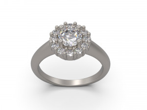 woman solitaire ring 34 Model Cetak 3D