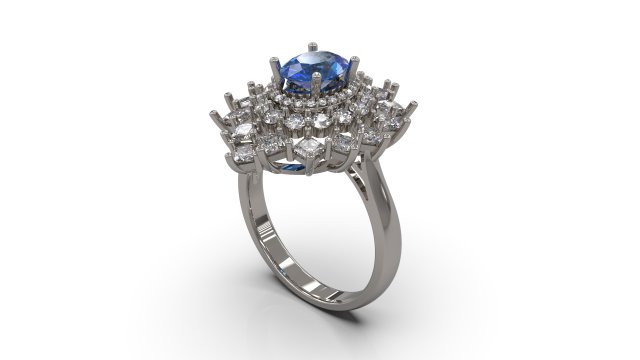 woman solitaire ring 35 Model do druku 3D .c4d .max .obj .3ds .fbx .stl .blend 