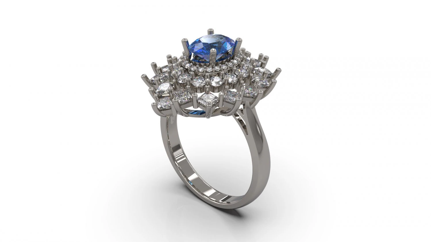 woman solitaire ring 35 3D Print Model .c4d .max .obj .3ds .fbx .stl .blend 