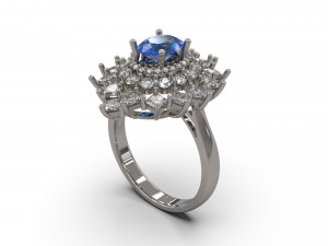 woman solitaire ring 35 Modelo de impresión 3D