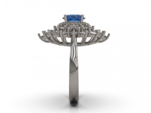 woman solitaire ring 35 Model do druku 3D