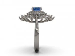 woman solitaire ring 35 3D Print Model