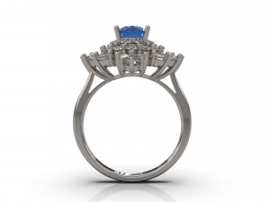 woman solitaire ring 35 Model do druku 3D