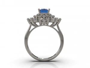 woman solitaire ring 35 3D Print Model