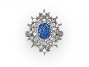 woman solitaire ring 35 3D Print Model