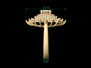 woman solitaire ring 35 3D Print Model