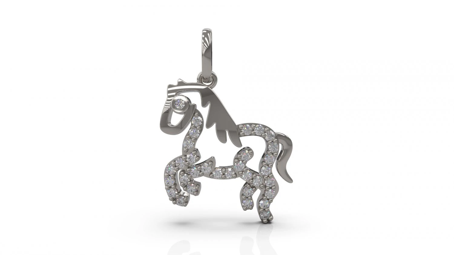 horse pendant 3D Print Model .c4d .max .obj .3ds .fbx .stl .blend