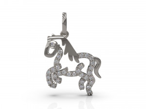 horse pendant 3D 打印模型