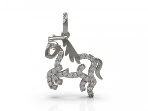 말 펜던트 3D 프린트 모델