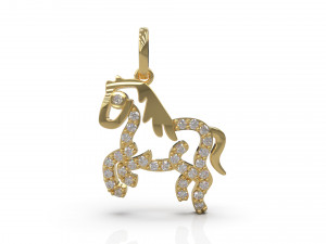 horse pendant 3D 打印模型