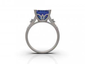 woman solitaire ring 35 3D-printmodel