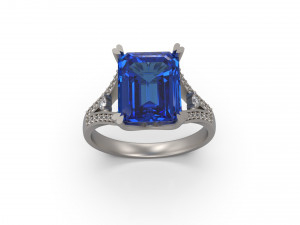woman solitaire ring 35 3D-printmodel