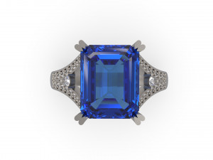 woman solitaire ring 35 3D-printmodel