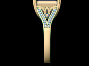 woman solitaire ring 35 3D-printmodel