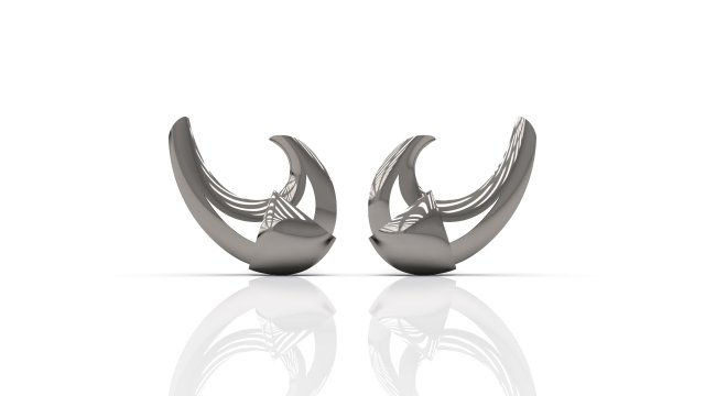 earring 02 3Dプリントモデル .c4d .max .obj .3ds .fbx .stl .blend 