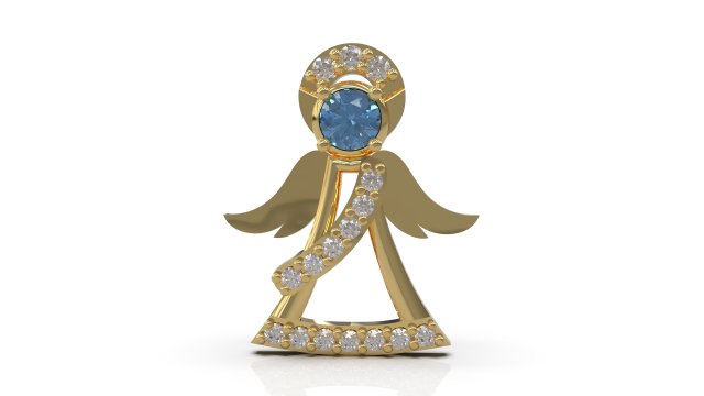 angel pendant 02 Model do druku 3D .c4d .max .obj .3ds .fbx .stl .blend 