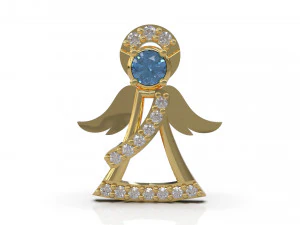 天使のペンダント02 3Dプリントモデル