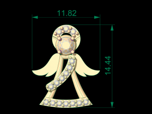 angel pendant 02 Model do druku 3D