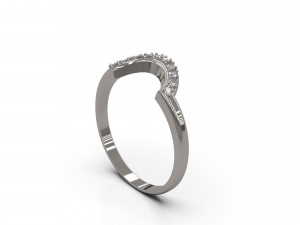 woman solitaire ring 36 Model do druku 3D