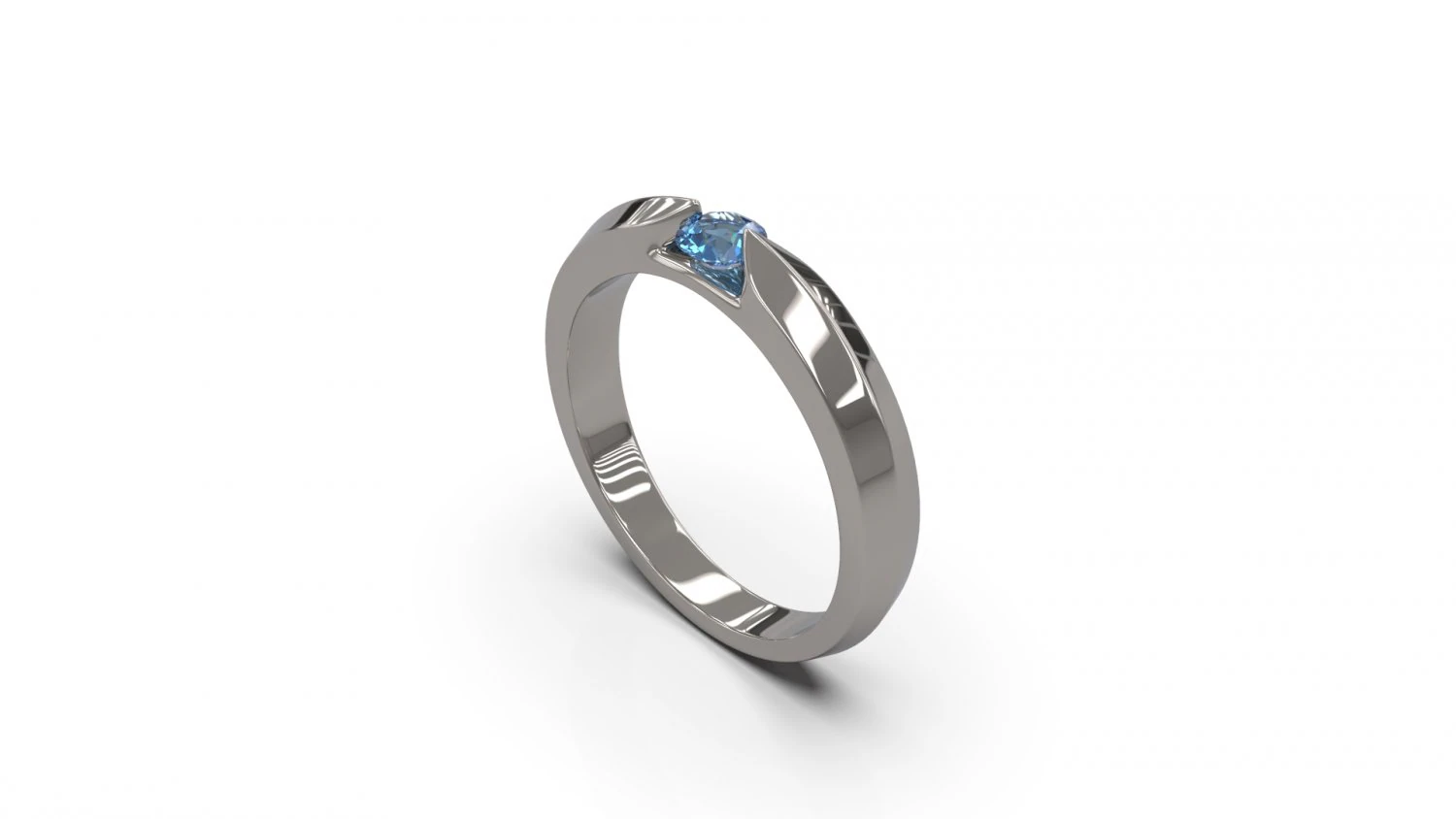 woman solitaire ring 37 3D Print Model .c4d .max .obj .3ds .fbx .stl .blend 