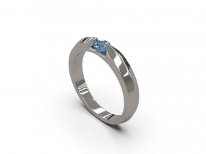 woman solitaire ring 37 3D Print Model