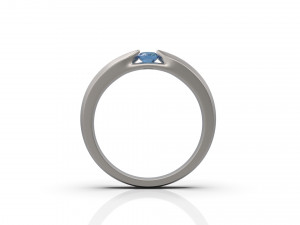 woman solitaire ring 37 3D 打印模型
