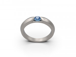 woman solitaire ring 37 3D 打印模型