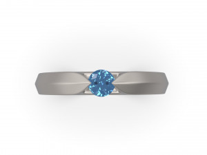 woman solitaire ring 37 3D 打印模型