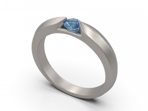 woman solitaire ring 37 3D 打印模型