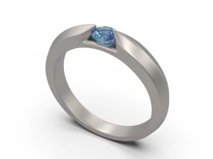 woman solitaire ring 37 3D Print Model