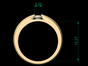 woman solitaire ring 37 3D Print Model