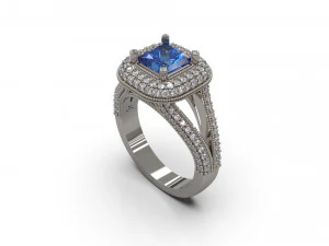 kobiecy pierścionek z pasjansem 39 Model do druku 3D