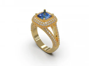woman solitaire ring 39 3D Print Model