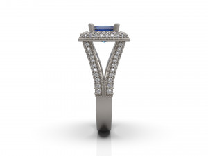 woman solitaire ring 39 3D 프린트 모델