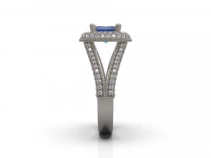woman solitaire ring 39 3D Print Model