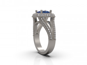woman solitaire ring 39 3D 프린트 모델