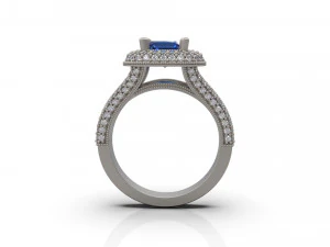 woman solitaire ring 39 3D Print Model
