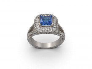 woman solitaire ring 39 3D 프린트 모델